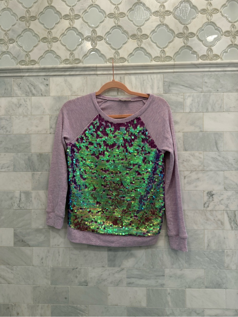Jessica Simpson sequin iridescent sweatshirt